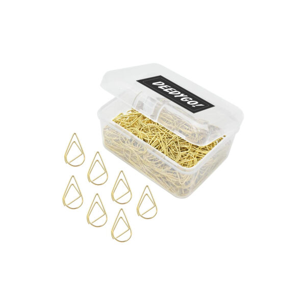 Gold Drop-Shaped Paperclips