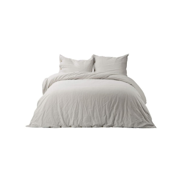 Greige Linen Duvet Cover