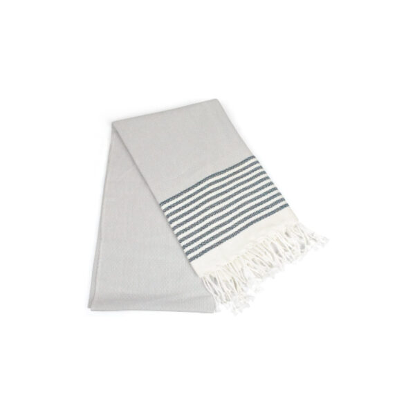 Navy Stripe Turkish Towel / Throw